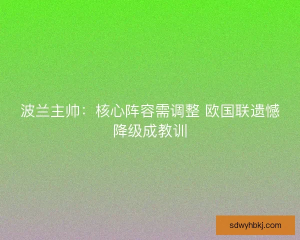 波兰主帅：核心阵容需调整 欧国联遗憾降级成教训