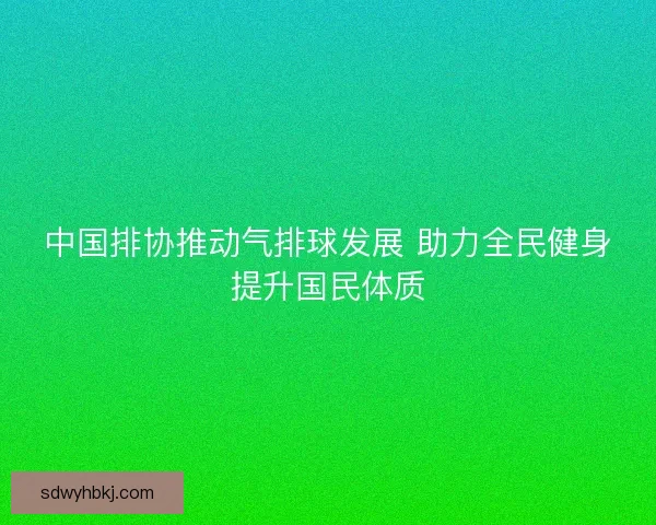 中国排协推动气排球发展 助力全民健身提升国民体质 中国排协推动气排球发展 助力全民健身提升国民体质