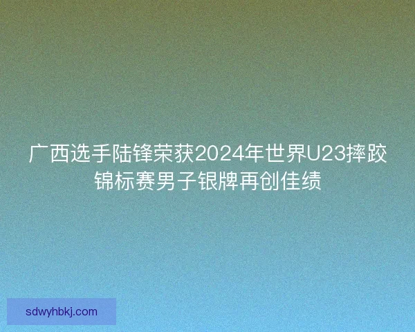 广西选手陆锋荣获2024年世界U23摔跤锦标赛男子银牌再创佳绩